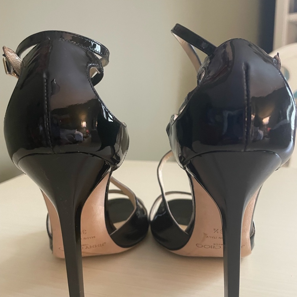 Jimmy Choo Black Patent Strappy Heels (excellent condition) - Picture 7 of 10